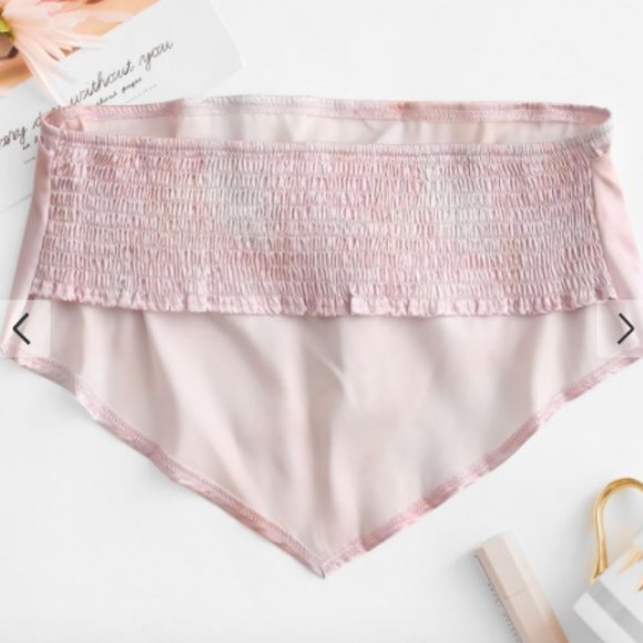 Satin Knotted Bandeau Bandana Top - Picture 3 of 4